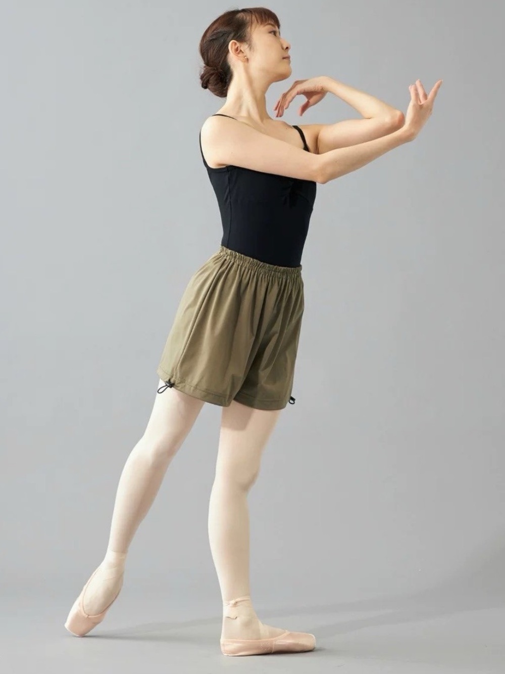 CHACOTT Dance Ballet Shorts Olive Green Color Size Large